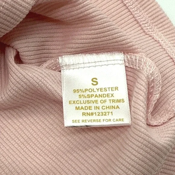 Riley James Ribbed T-Shirt Pretty Please Pink Bow Embroidered Top Short Sleeve S - Picture 4 of 6